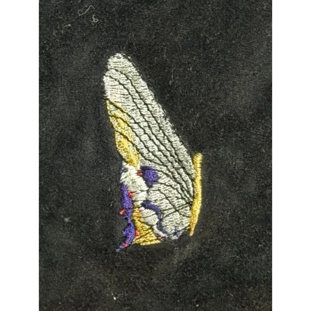 Vtg Neiman Marcus Butterfly Velour Crewneck Sweater 1x 134